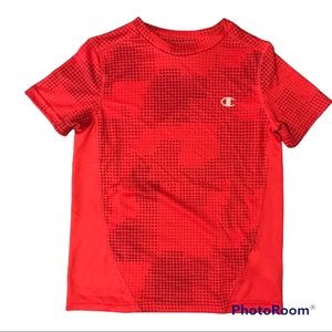 🌟 Champion Authentic,Red kids t-shirt, M 7/8